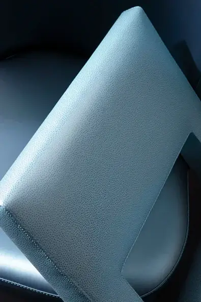 Cuir grainé bleu Gitane